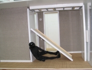 man hit by door